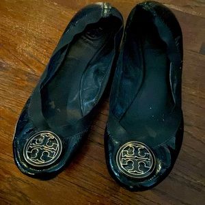 Tory Burch Black Ballet Flats (size 8 or 8.5, unsure b/c size no longer visible)